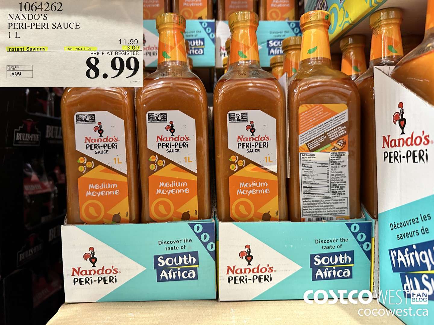 1064262 NANDO'S PERI-PERI SAUCE 1 L ($3.00 INSTANT SAVINGS EXPIRES ON 2024-11-24) $8.99