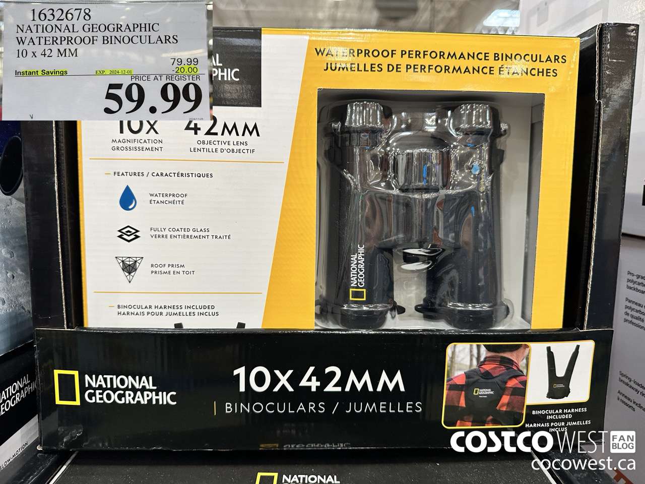 1632678 NATIONAL GEOGRAPHIC WATERPROOF BINOCULARS 10 X 42 MM ($20.00 INSTANT SAVINGS EXPIRES ON 2024-12-01) $59.99