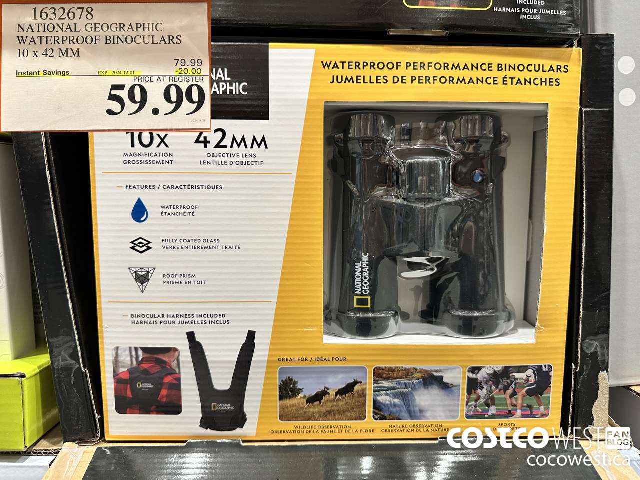 1632678 NATIONAL GEOGRAPHIC WATERPROOF BINOCULARS 10 X 42 MM ($20.00 INSTANT SAVINGS EXPIRES ON 2024-12-01) $59.99