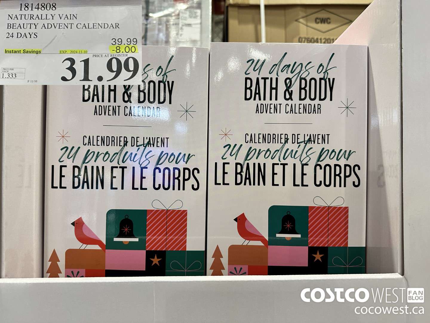 1814808 NATURALLY VAIN BEAUTY ADVENT CALENDAR 24 DAYS ($8.00 INSTANT SAVINGS EXPIRES ON 2024-11-10) $31.99