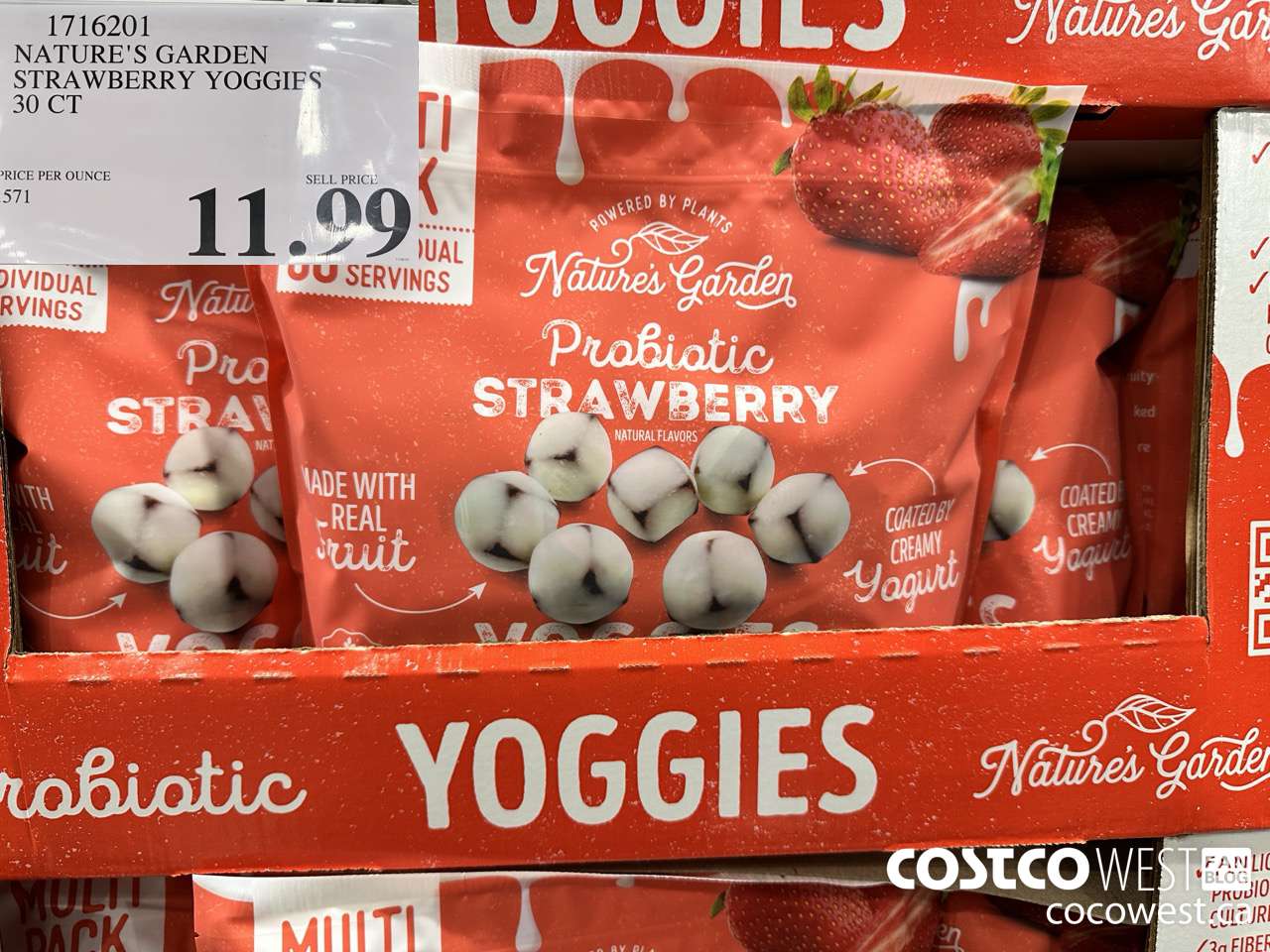 1716201 NATURE'S GARDEN STRAWBERRY YOGGIES 30 CT $11.99