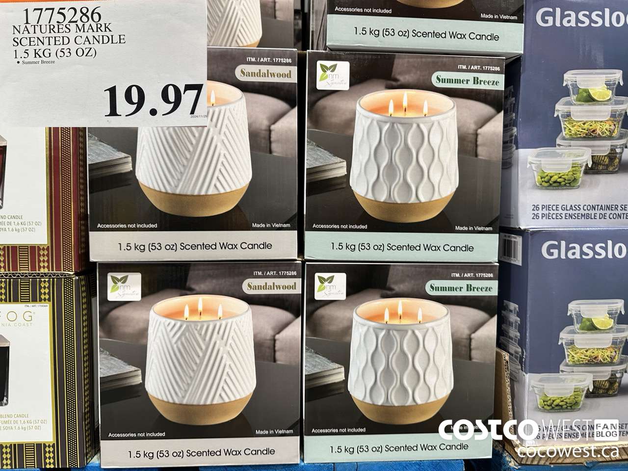 1775286 NATURE'S MARK SCENTED CANDLE 53 OZ $19.97