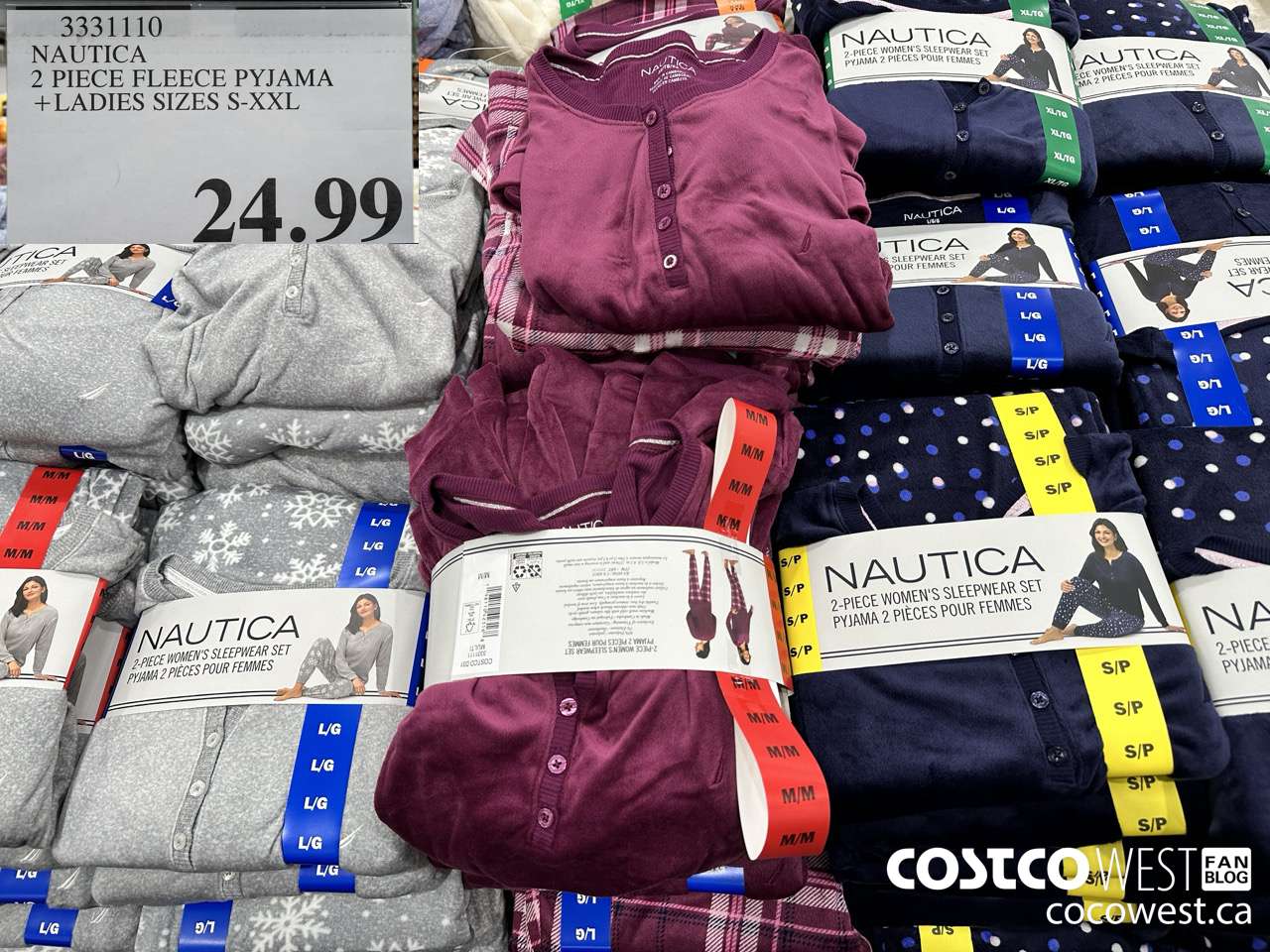 3331110 NAUTICA 2 PIECE FLEECE PYJAMA LADIES SIZES S-XXL $24.99