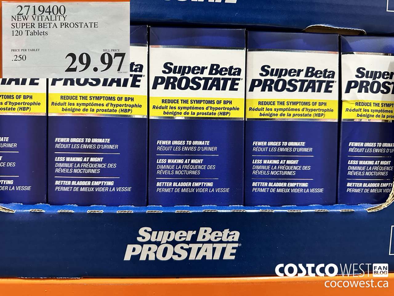 2719400 NEW VITALITY SUPER BETA PROSTATE 120 TABLETS $29.97