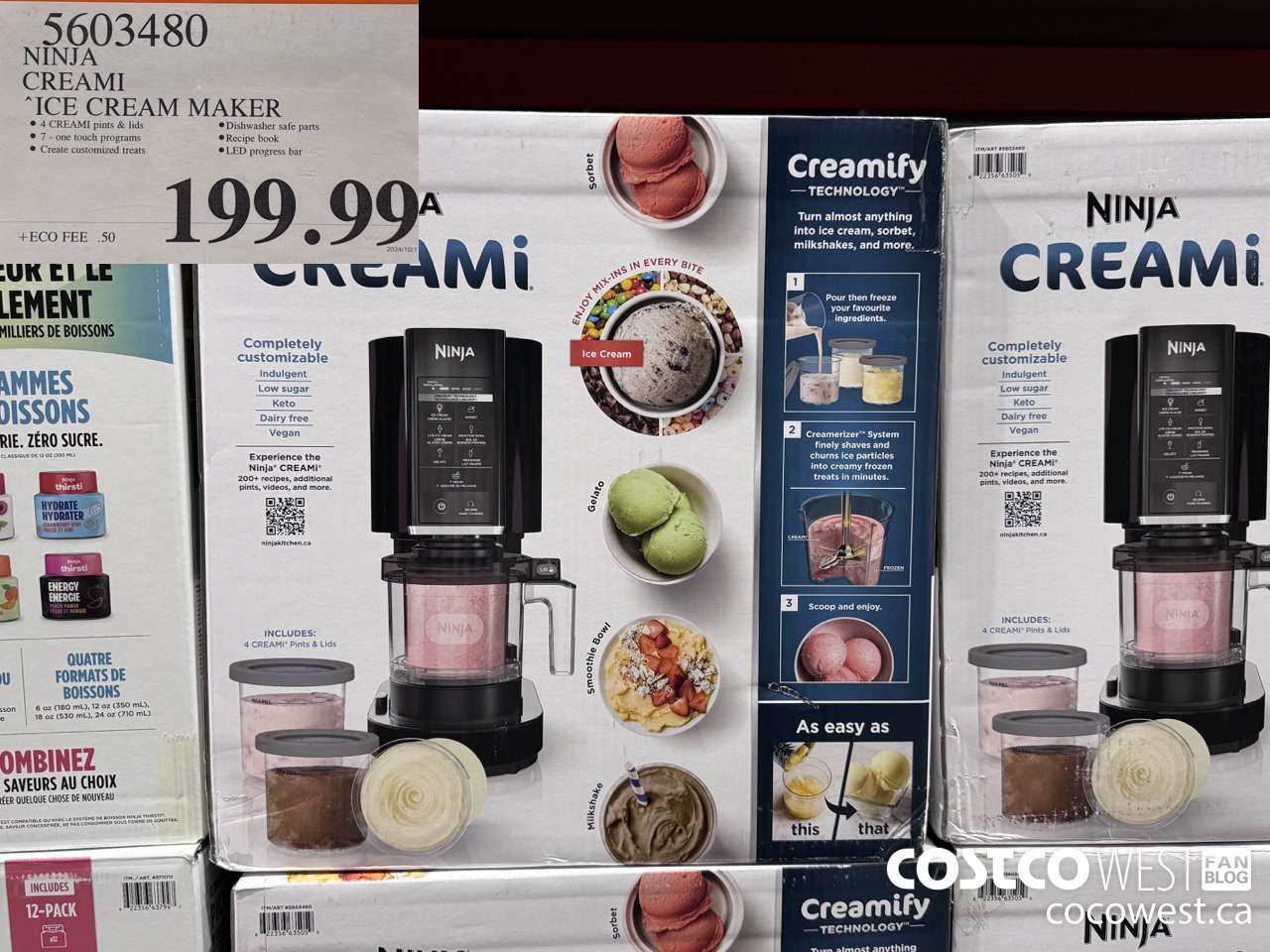 3603480 NINJA CREAMI ICE CREAM MAKER $199.99