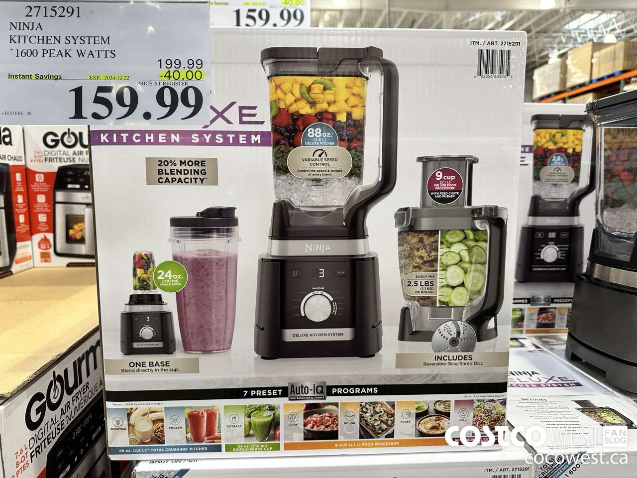 2715291 NINJA KITCHEN SYSTEM 1600 PEAK WATTS ($40.00 INSTANT SAVINGS EXPIRES ON 2024-12-22) $159.99