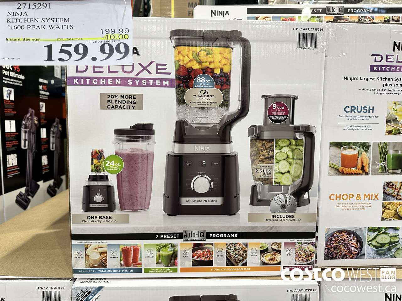 2715291 NINJA KITCHEN SYSTEM 1600 PEAK WATTS ($40.00 INSTANT SAVINGS EXPIRES ON 2024-12-22) $159.99