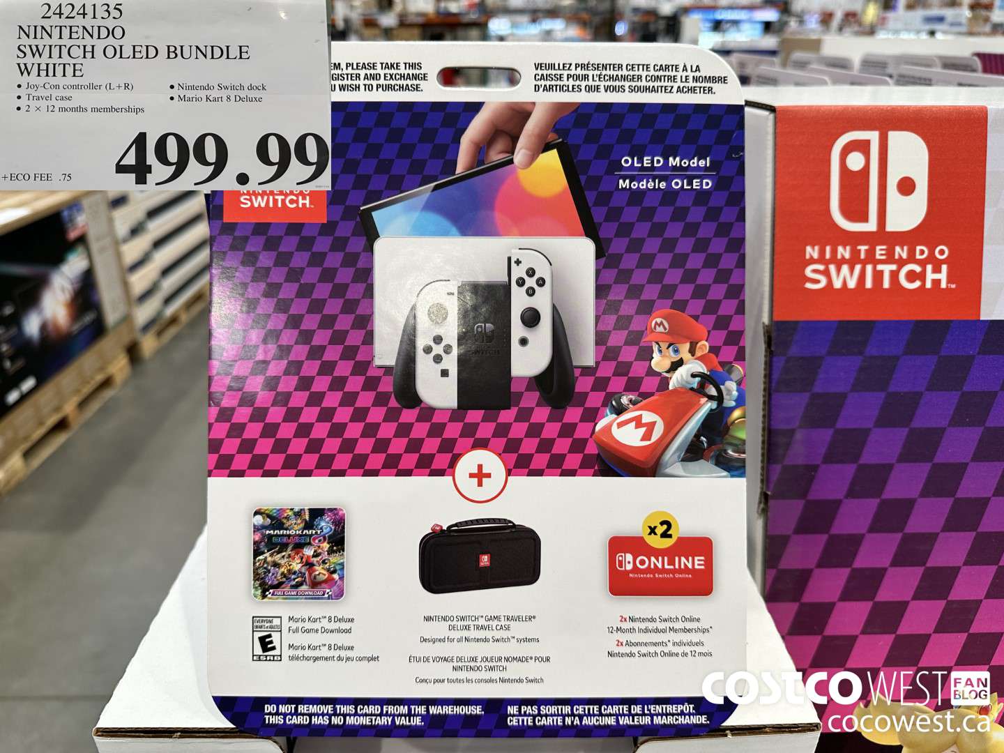 2424135 NINTENDO SWITCH OLED BUNDLE WHITE $499.99