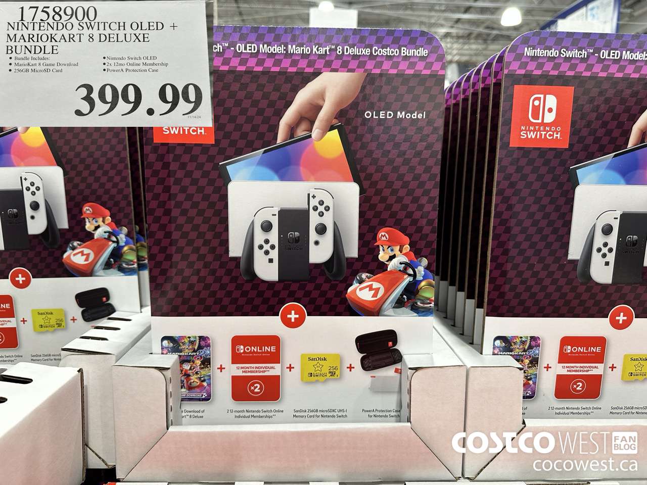 1758900 NINTENDO SWITCH OLED + MARIOKART 8 DELUXE BUNDLE $399.99