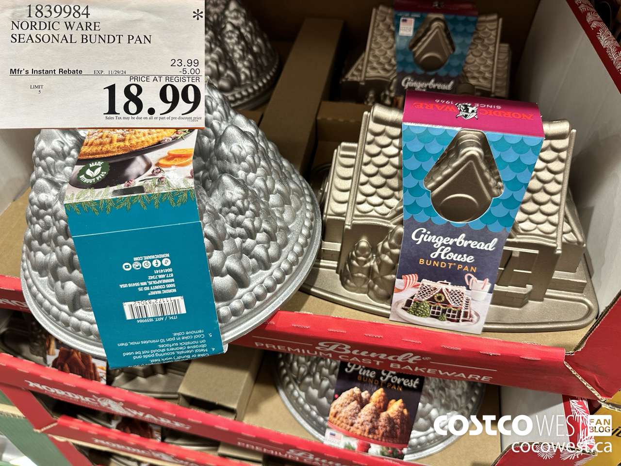1839984 NORDIC WARE SEASONAL BUNDT PAN ($5.00 INSTANT SAVINGS EXPIRES ON 2024-11-29) $18.99