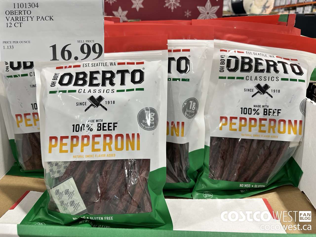 1101304 OBERTO VARIETY PACK 12 CT $16.99
