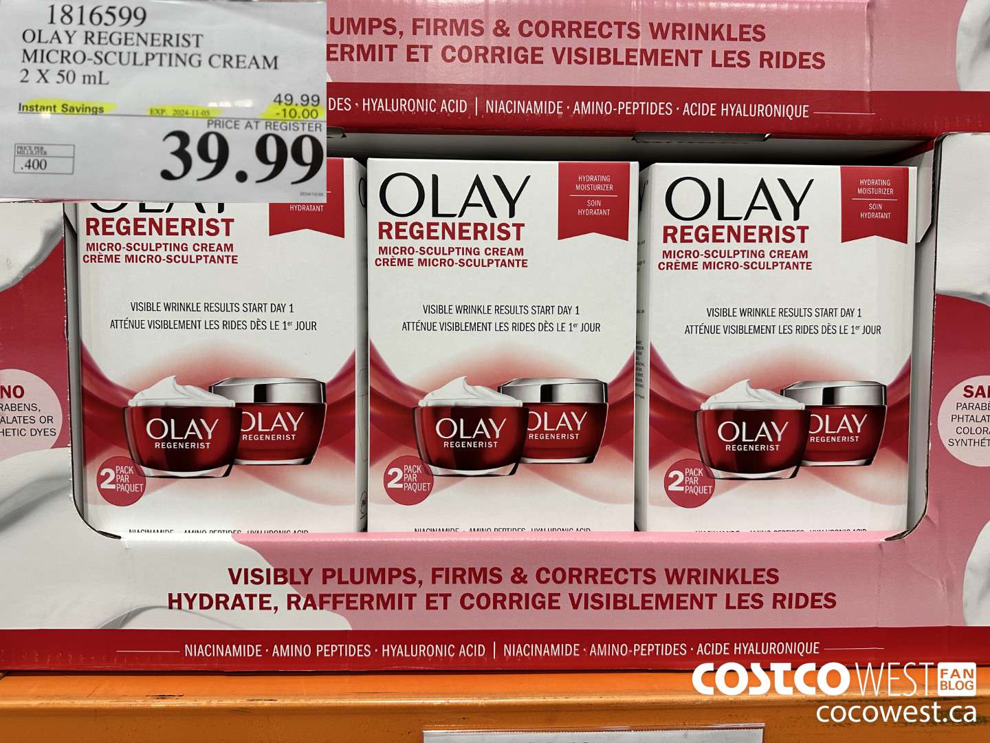 1816599 OLAY REGENERIST 2 X 50ML ($10.00 INSTANT SAVINGS EXPIRES ON 2024-11-03) $39.99