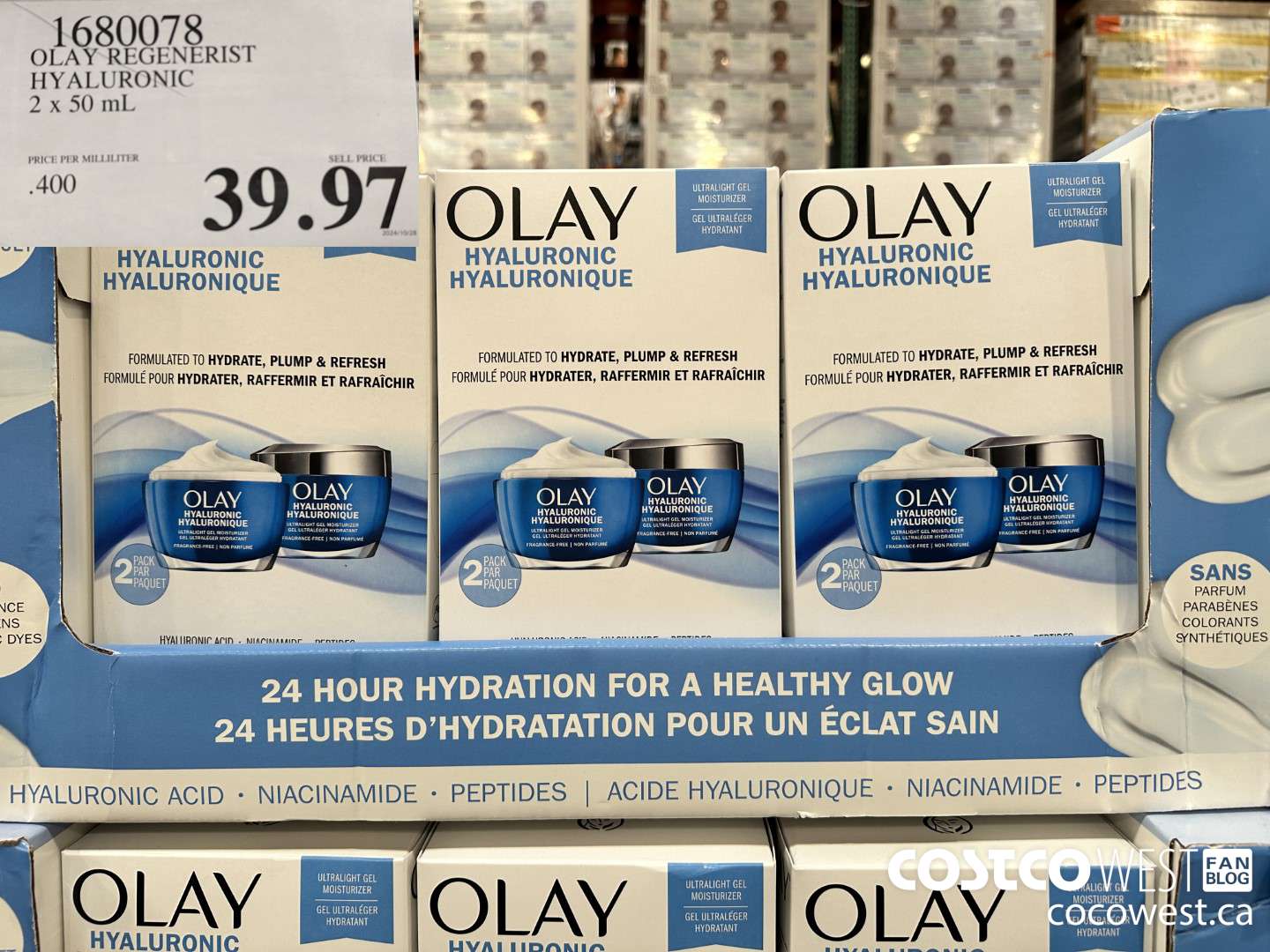 1680078 OLAY REGENERIST HYALURONIC 2 X 50ML $39.97
