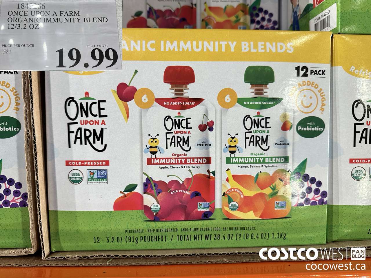 1849266 ONCE UPON A FARM ORGANIC IMMUNITY BLEND 12/3.2 OZ $19.99