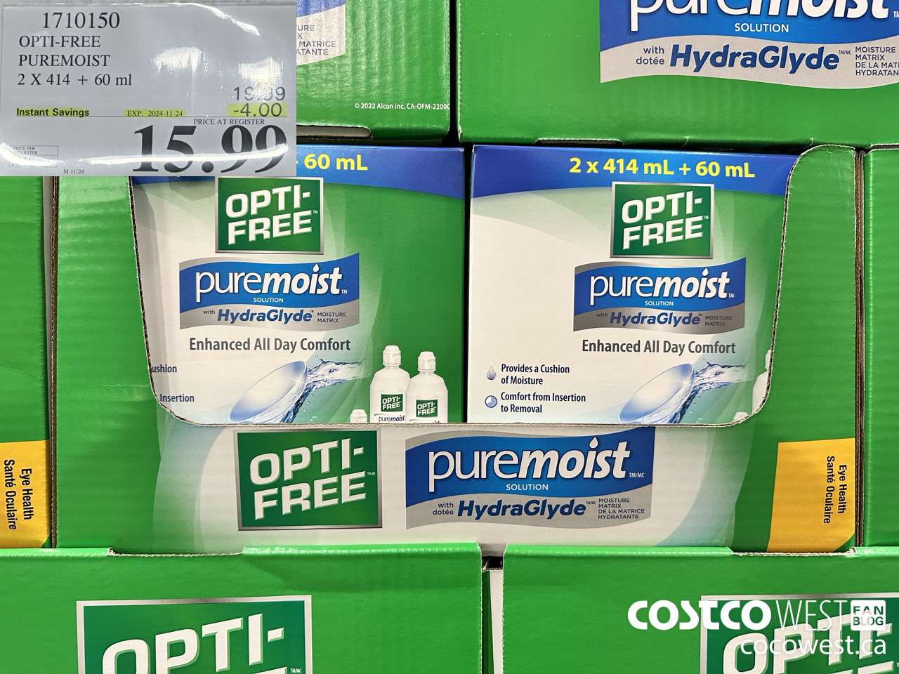 1710150 OPTI-FREE PUREMOIST 2 X 414 + 60 ML ($4.00 INSTANT SAVINGS EXPIRES ON 2024-11-24) $15.99