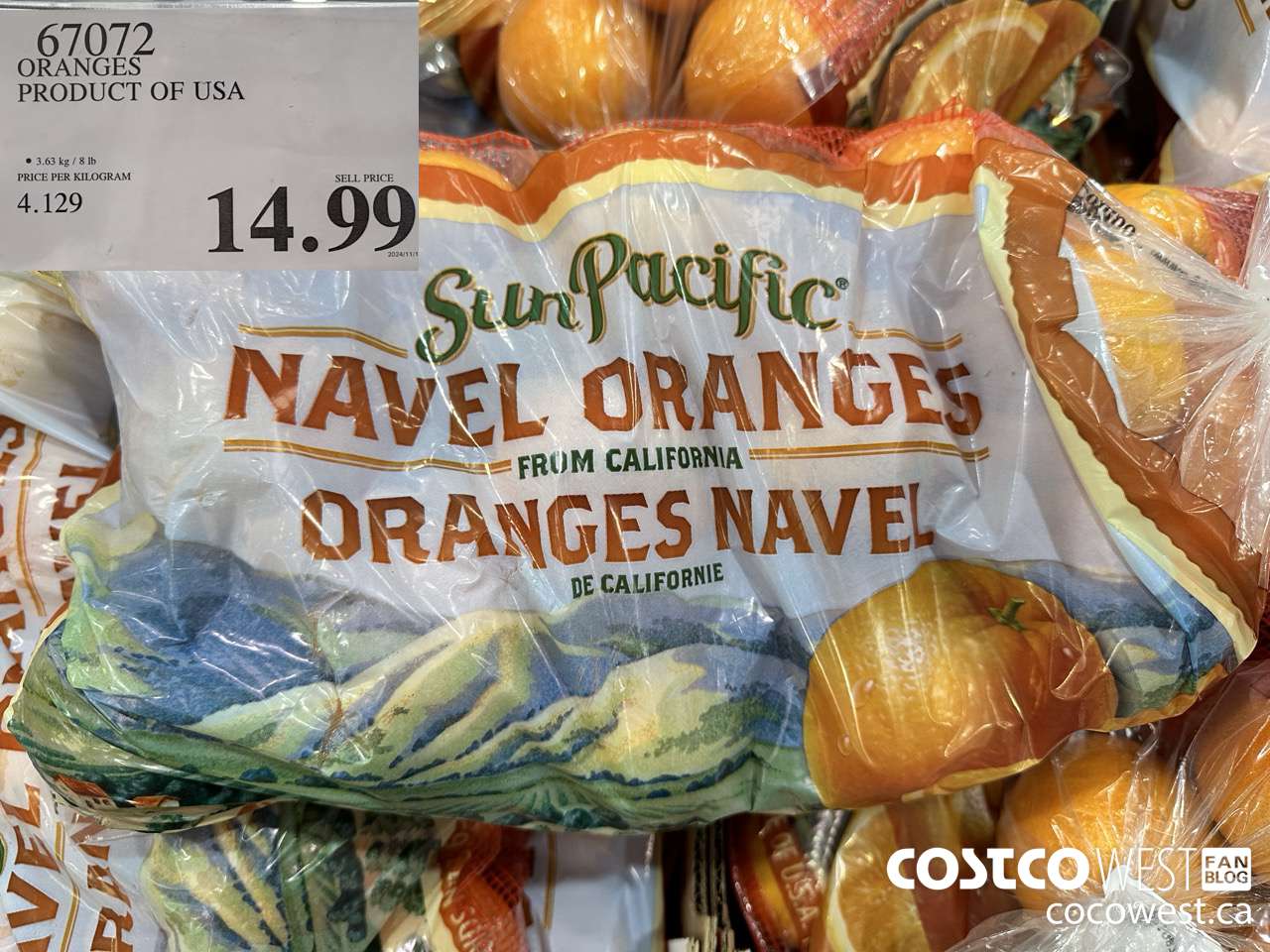 67072 ORANGES PRODUCT OF USA $14.99