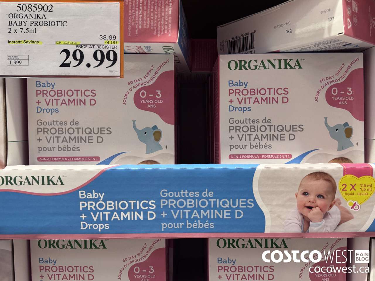 5085902 ORGANIKA BABY PROBIOTIC 2 X 7.5ML ($9.00 INSTANT SAVINGS EXPIRES ON 2024-12-08) $29.99