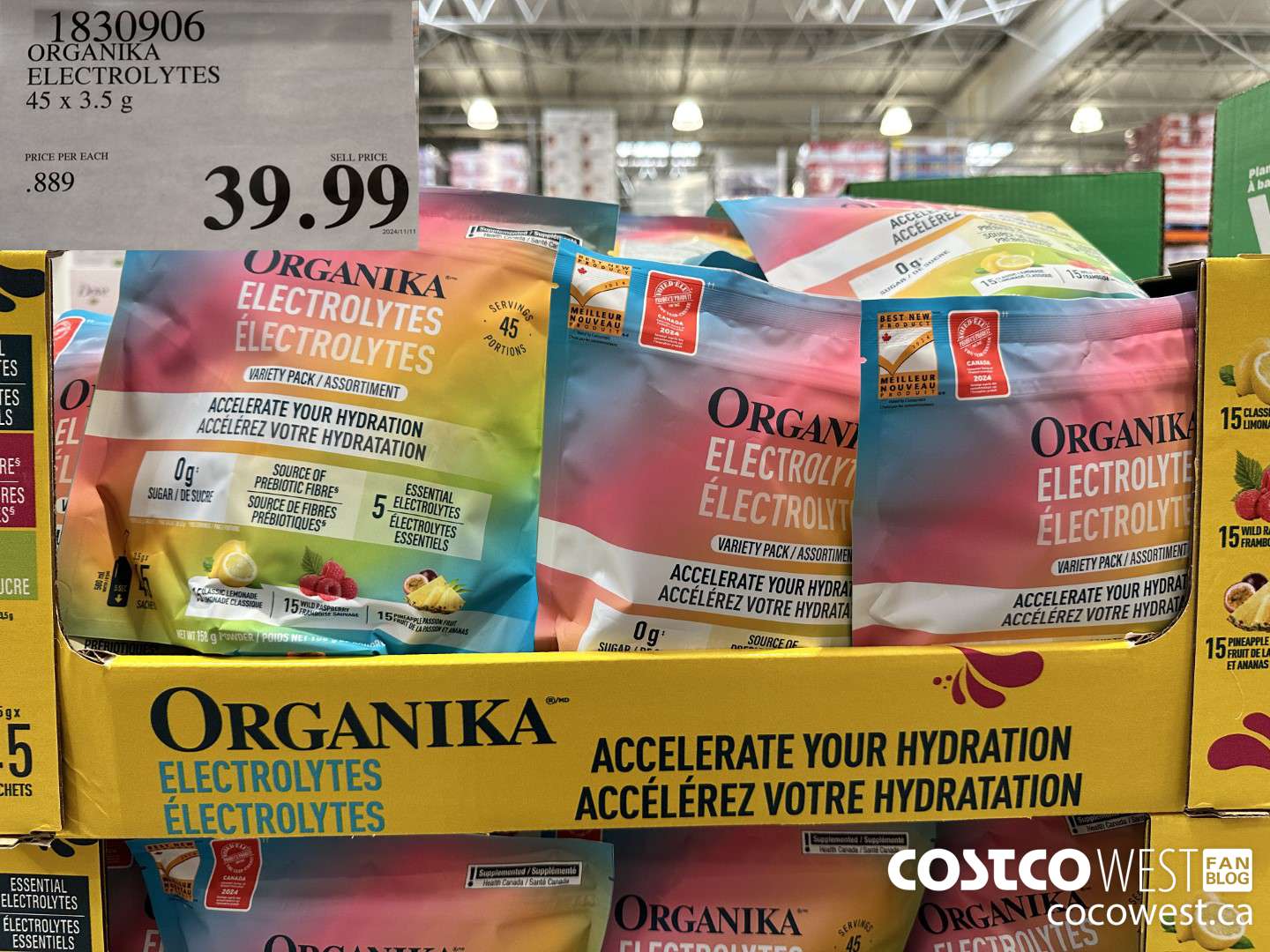 1830906 ORGANIKA ELECTROLYTES 45 x 3.5 g  $39.99