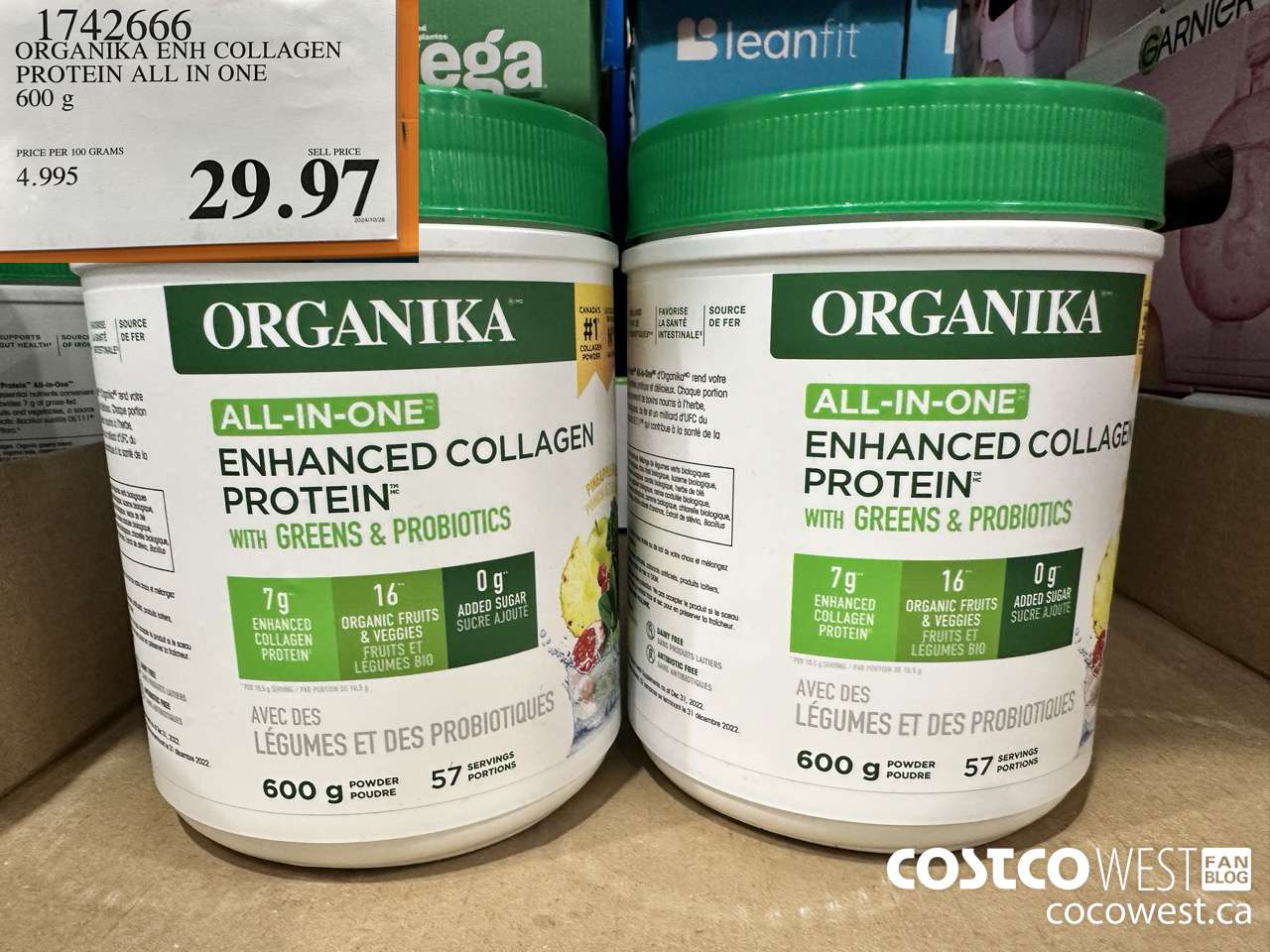 1742666 ORGANIKA ENH COLLAGEN PROTEIN ALL IN ONE 600G $29.97
