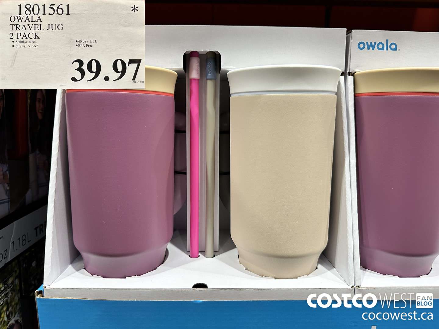 1801561 OWALA TRAVEL JUG 2 PACK $39.97