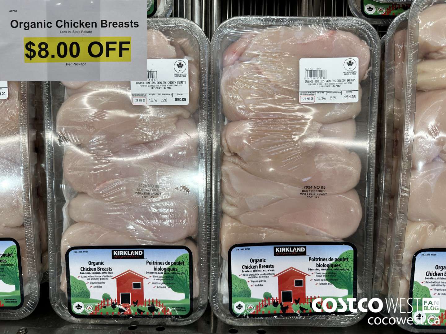 47798 Organic Chicken Breasts ($8.00 INSTANT SAVINGS)