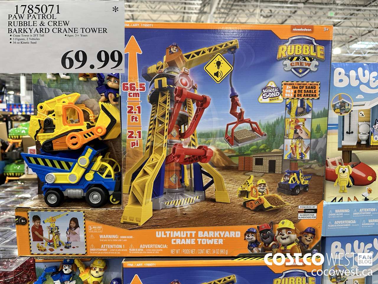1785071 PAW PATROL RUBBLE & CREW BARKYARD CRANE TOWER $69.99