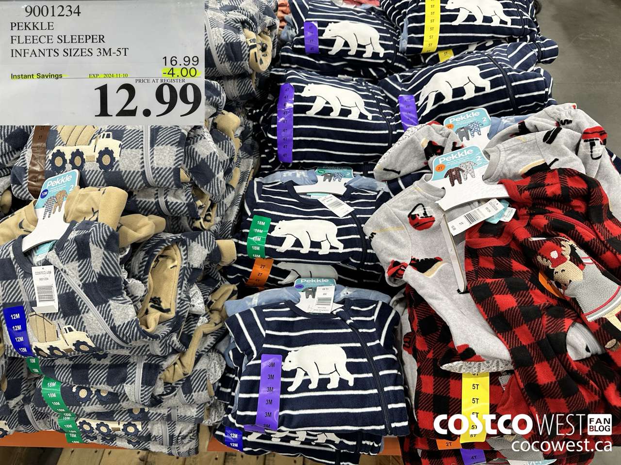 9001234 PEKKLE FLEECE SLEEPER INFANTS SIZES 3M-5T ($4.00 INSTANT SAVINGS EXPIRES ON 2024-11-10) $12.99