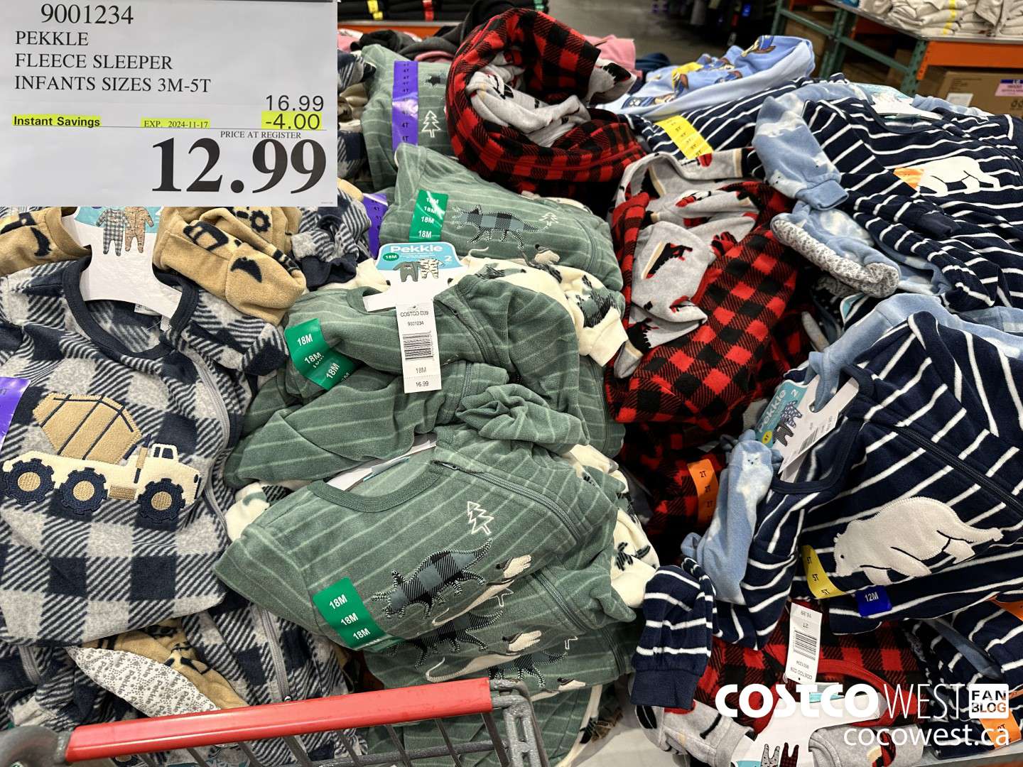 9001234 PEKKLE FLEECE SLEEPER INFANTS SIZES 3M-5T ($4.00 INSTANT SAVINGS EXPIRES ON 2024-11-17) $12.99