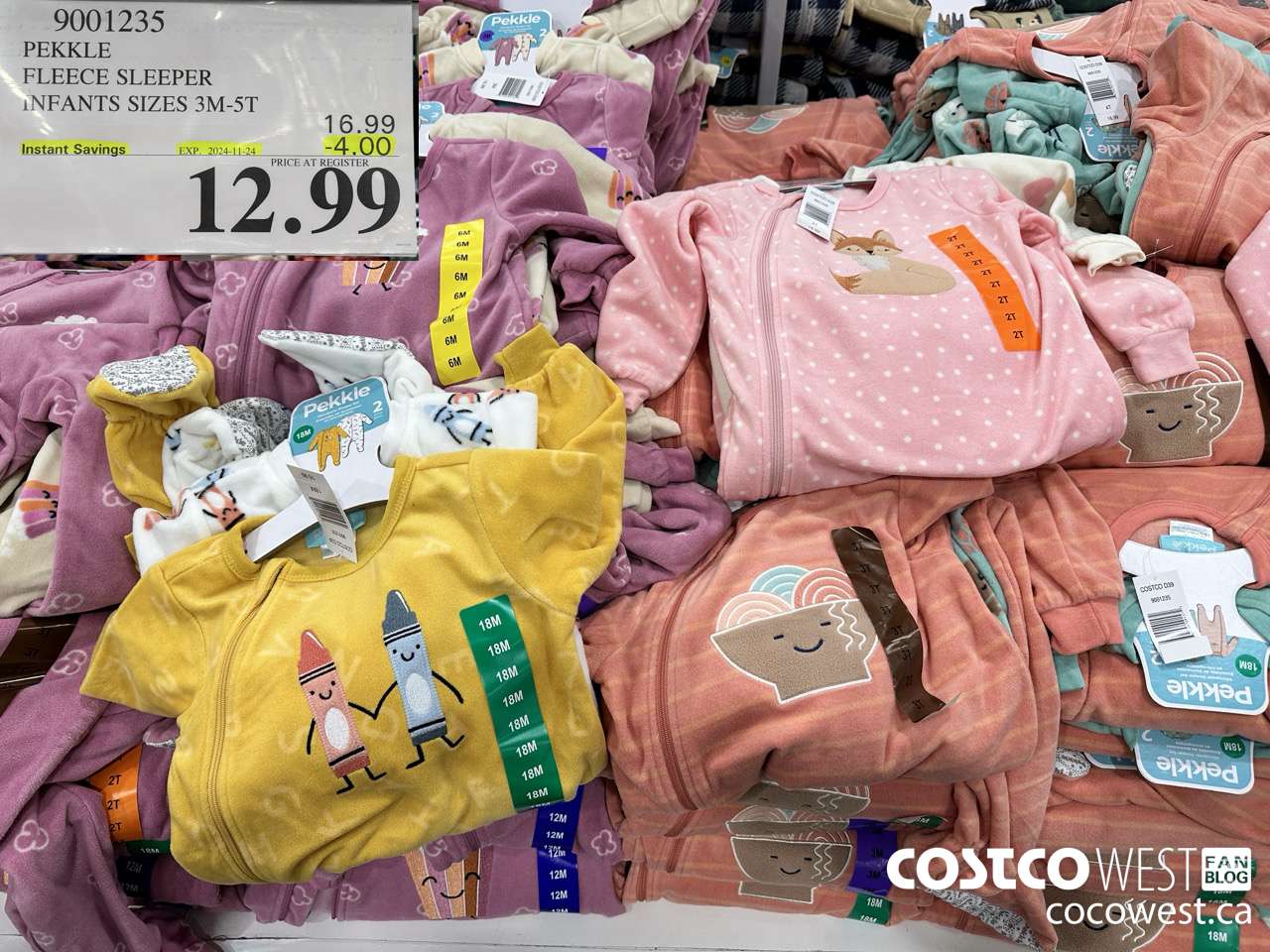 9001235 PEKKLE FLEECE SLEEPER INFANTS SIZES 3M-5T ($4.00 INSTANT SAVINGS EXPIRES ON 2024-11-24) $12.99