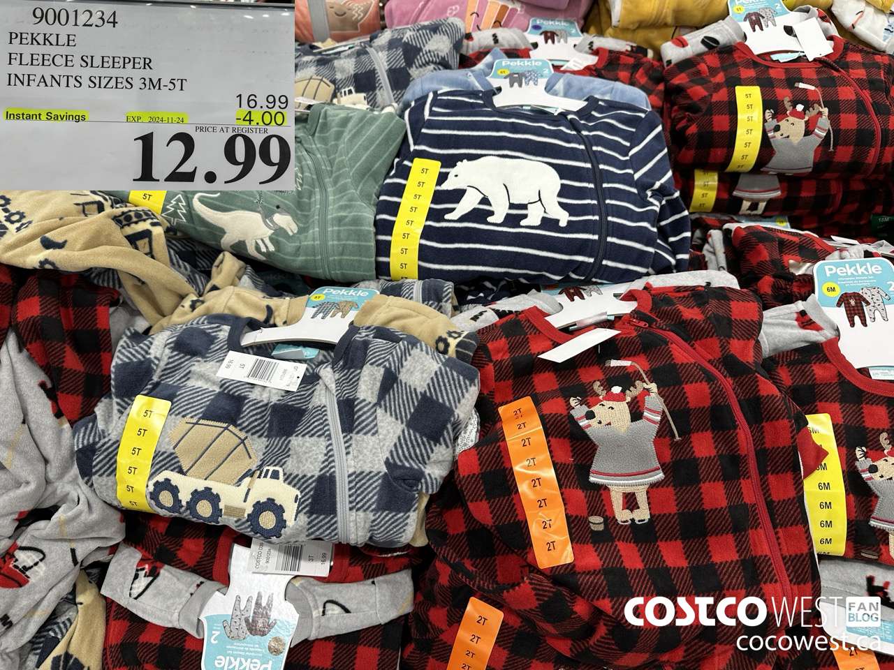 9001234 PEKKLE FLEECE SLEEPER INFANTS SIZES 3M-5T ($4.00 INSTANT SAVINGS EXPIRES ON 2024-11-24) $12.99