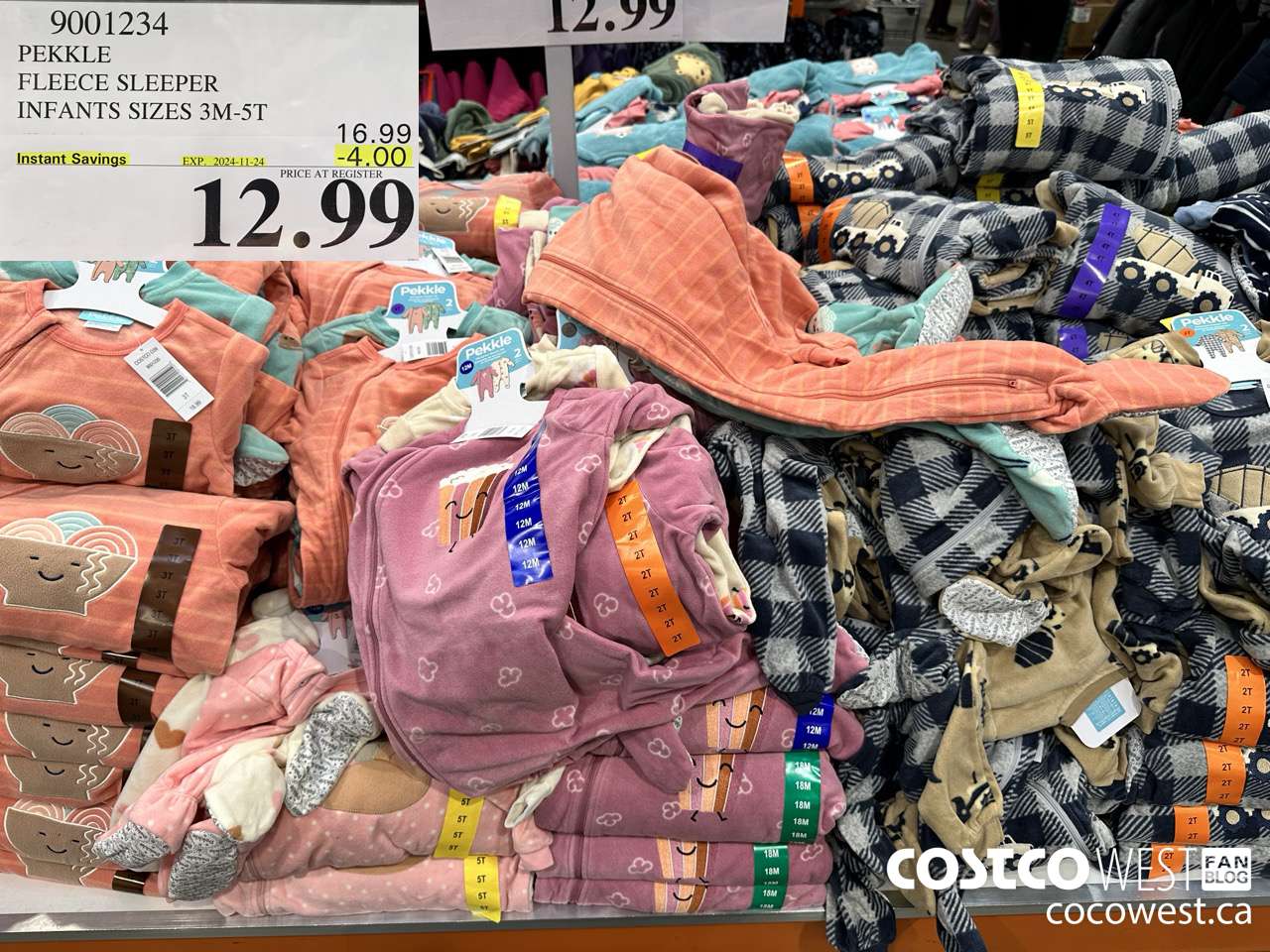 9001234 PEKKLE FLEECE SLEEPER INFANTS SIZES 3M-5T ($4.00 INSTANT SAVINGS EXPIRES ON 2024-11-24) $12.99