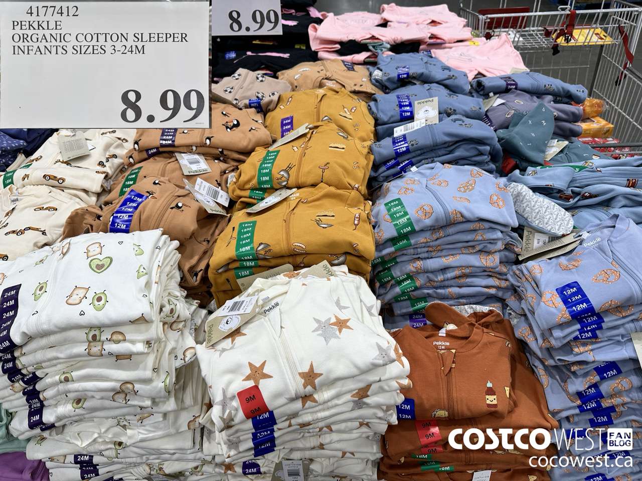 4177412 PEKKLE ORGANIC COTTON SLEEPER INFANTS SIZES 3-24M $8.99