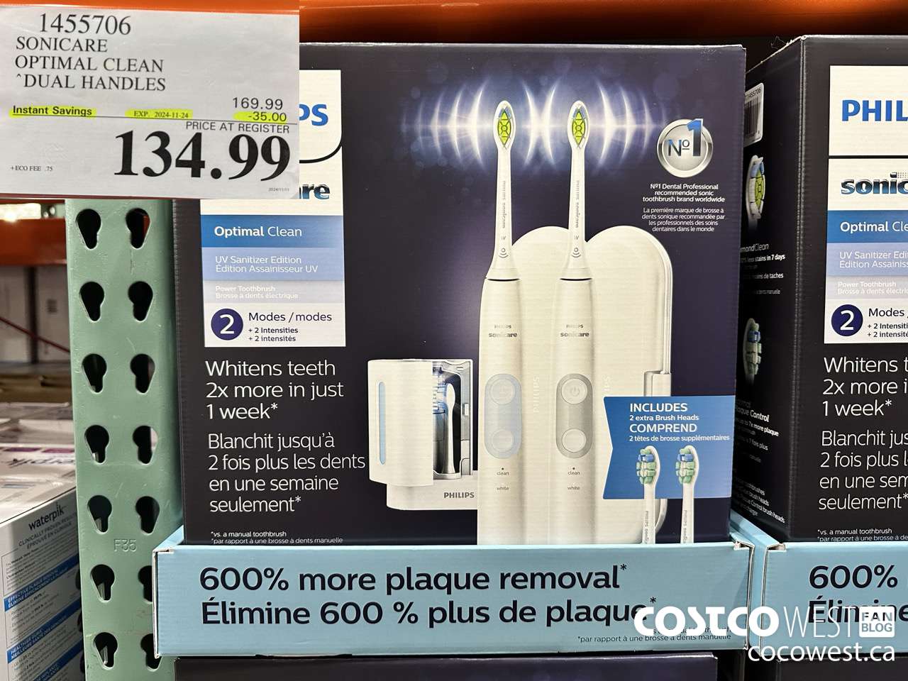 1455706 PHILIPS/SONICARE OPTIMAL CLEAN DUAL HANDLES ($35.00 INSTANT SAVINGS EXPIRES ON 2024-11-24) $134.99