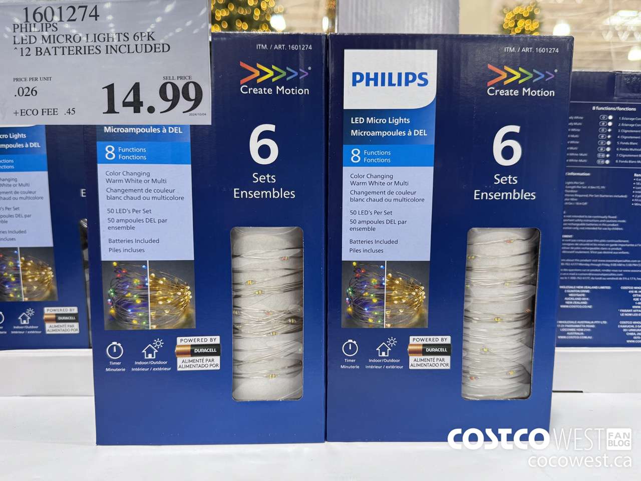 1601274 PHILIPS LED MICRO LIGHTS 6PK 12 BATTERIES INCLUDED $14.99