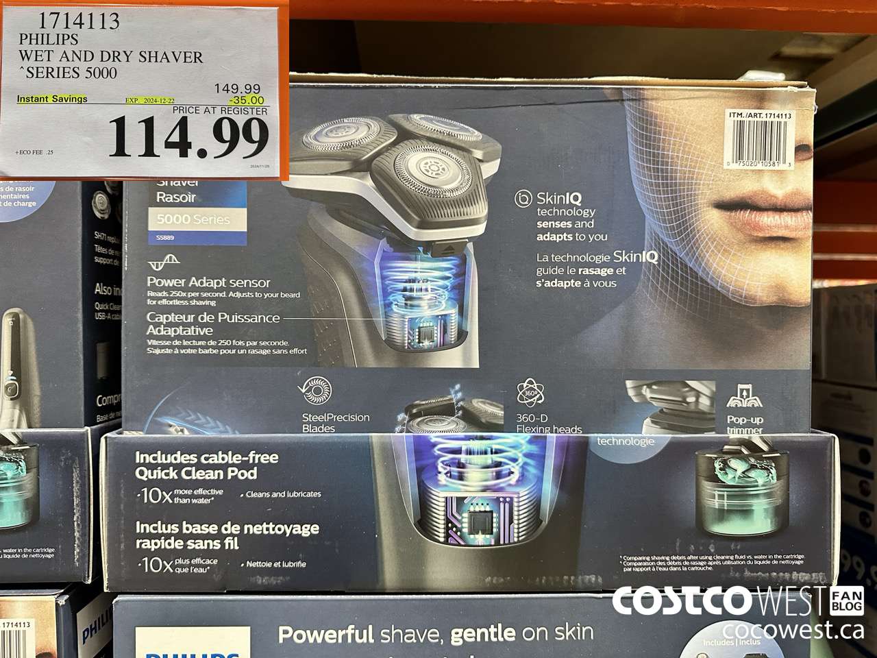 1714113 PHILIPS WET AND DRY SHAVER SERIES 5000 ($35.00 INSTANT SAVINGS EXPIRES ON 2024-12-22) $114.99
