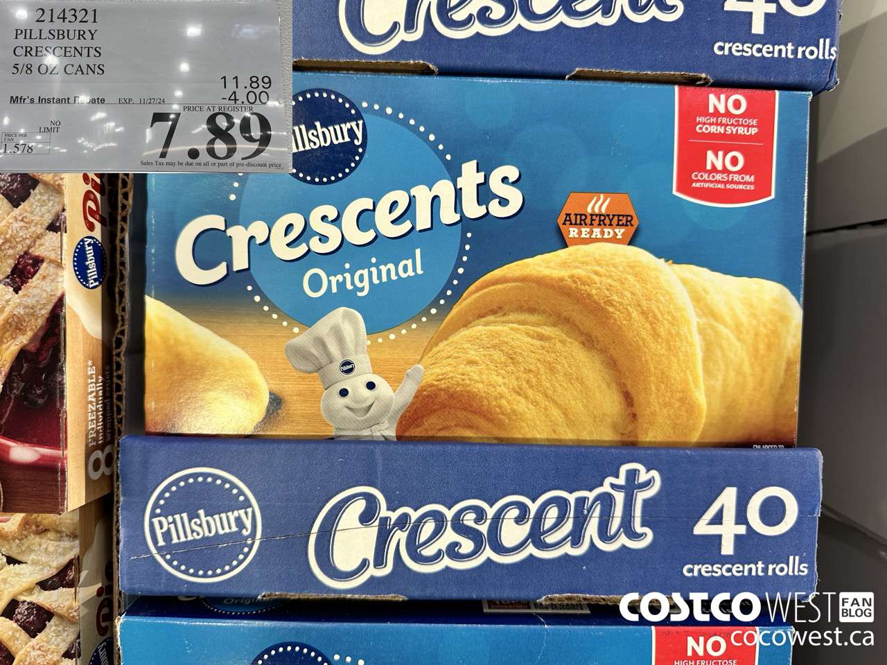 214321 PILLSBURY CRESCENT ROLLS 5/8 OZ CANS ($4.00 INSTANT SAVINGS EXPIRES ON 2024-11-27) $7.89