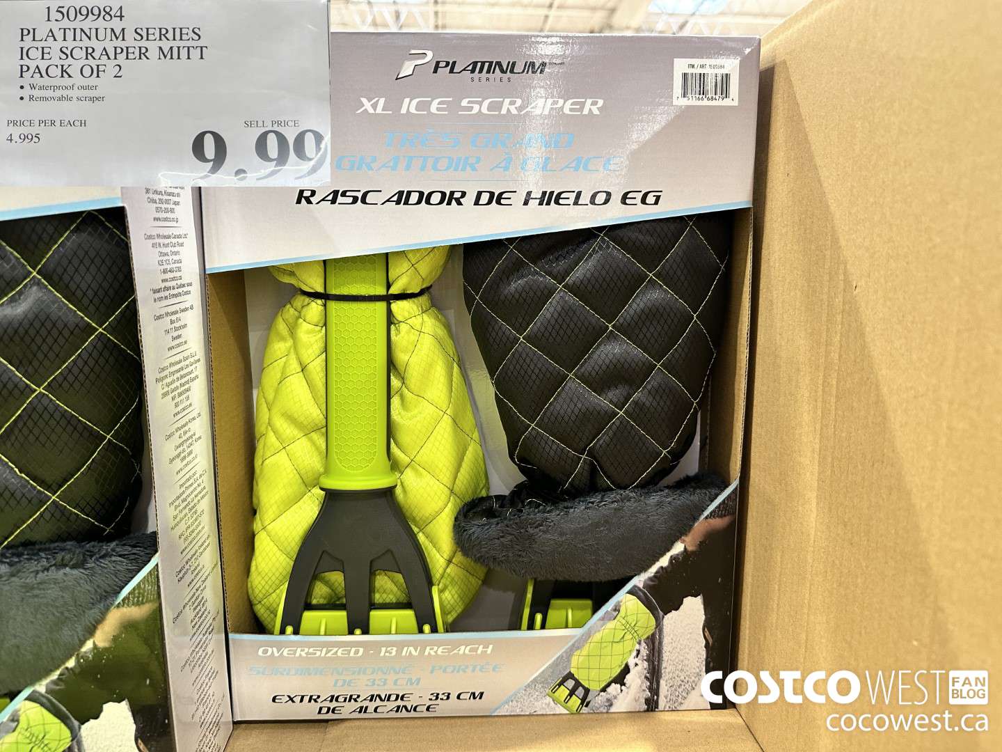 1509984 PLATINUM SERIES ICE SCRAPER MITT PACK OF 2 $9.99