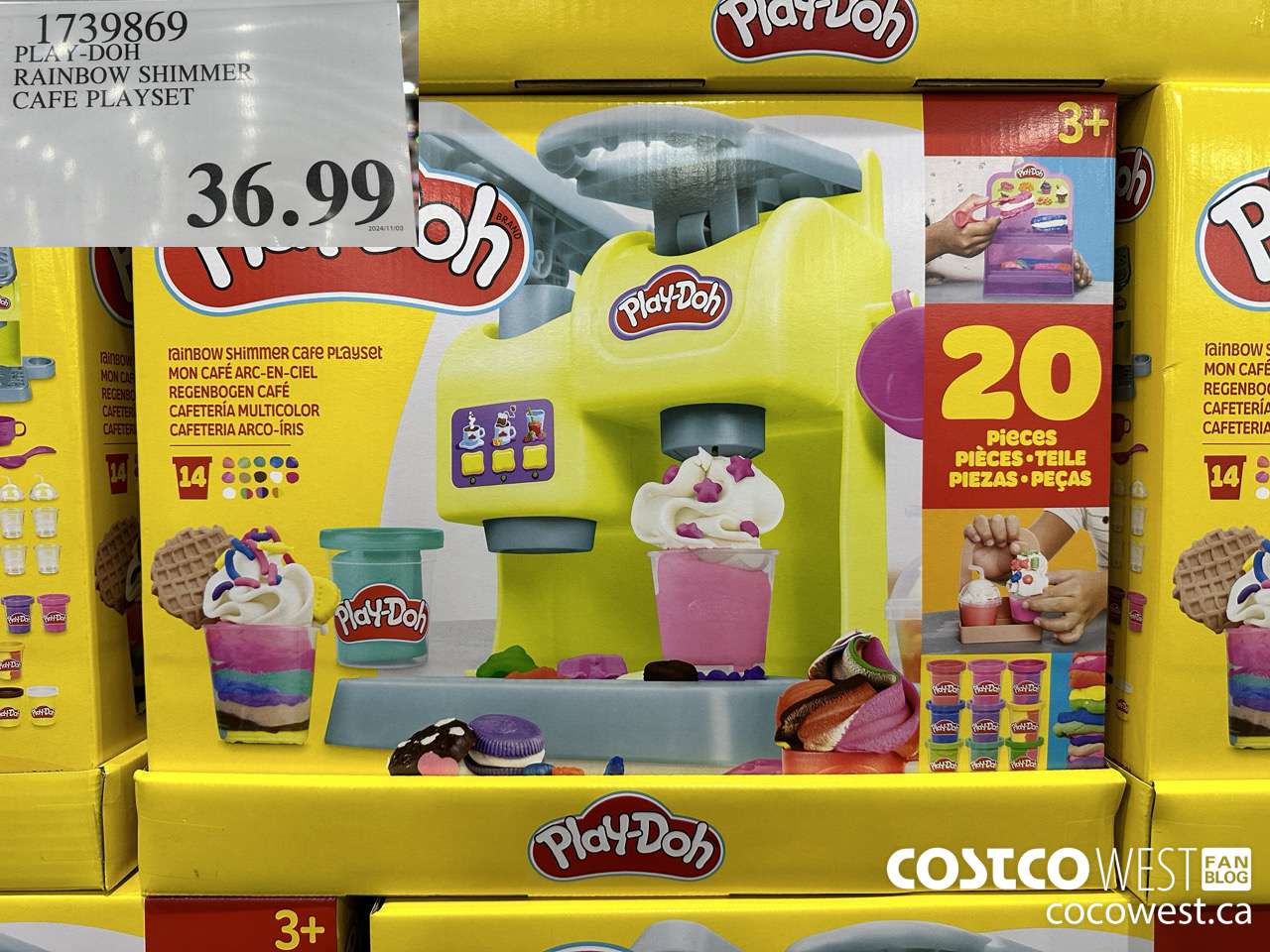 1739869 PLAY-DOH RAINBOW SHIMMER CAFE PLAYSET $36.99