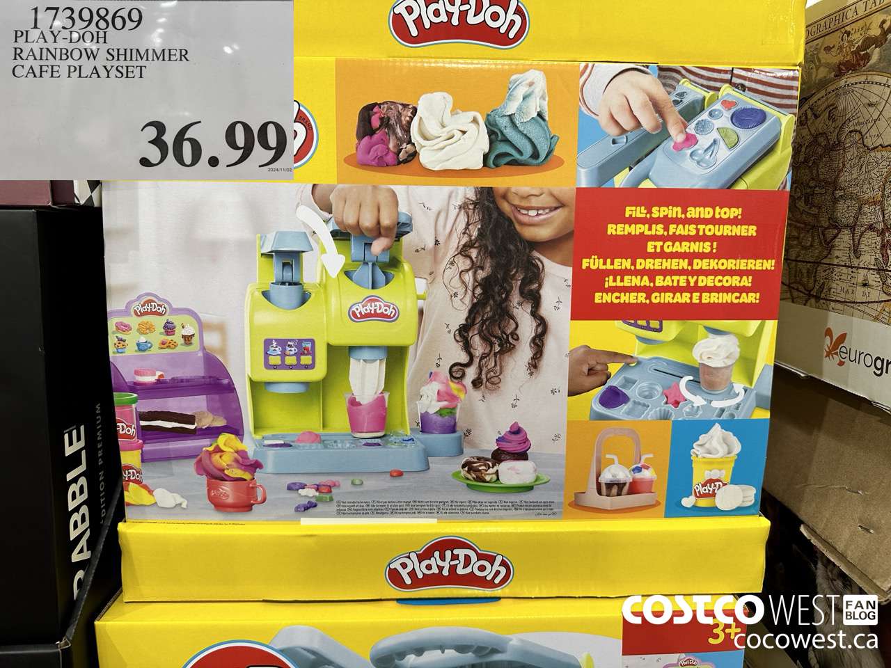 1739869 PLAY-DOH RAINBOW SHIMMER CAFE PLAYSET $36.99