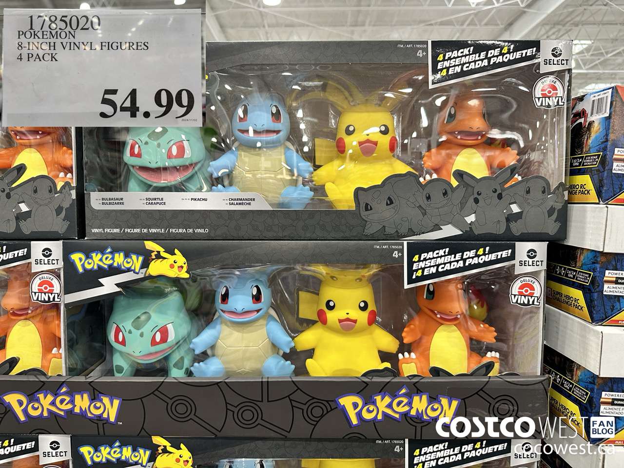 1785020 POKEMON 8-INCH VINYL FIGURES 4 PACK $54.99