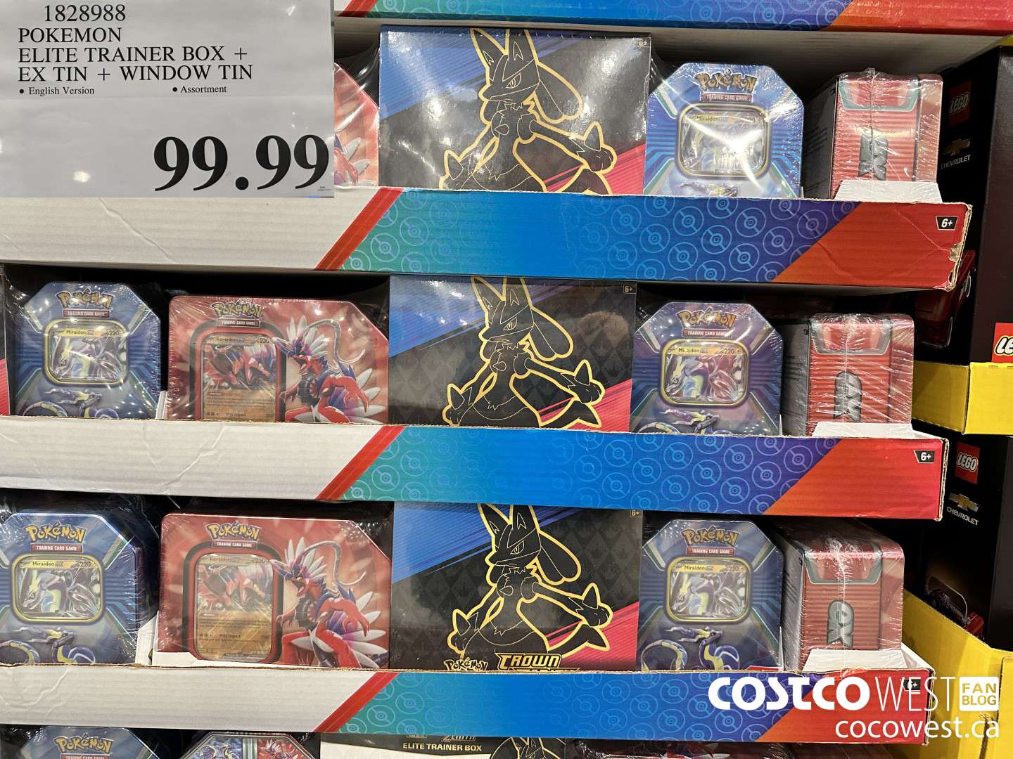 1828988 POKEMON ELITE TRAINER BOX + EX TIN + WINDOW TIN $99.99