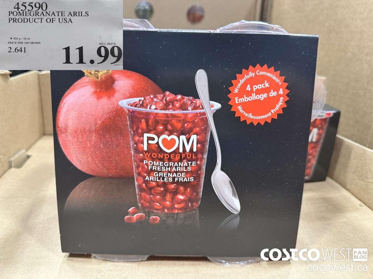 45590 POMEGRANATE ARILS PRODUCT OF USA $11.99