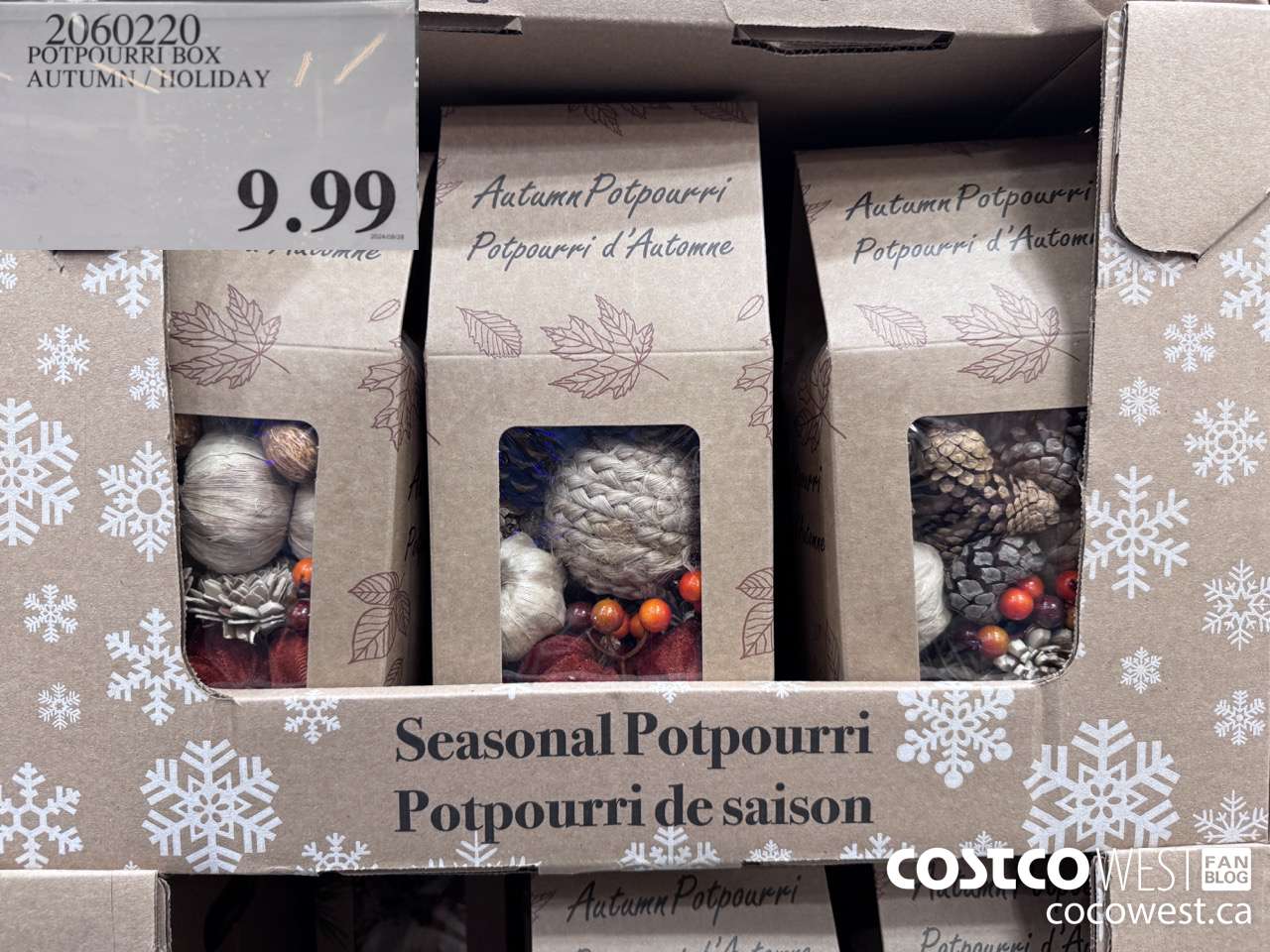 2060220 POTPOURRI BOX AUTUMN/HOLIDAY $9.99