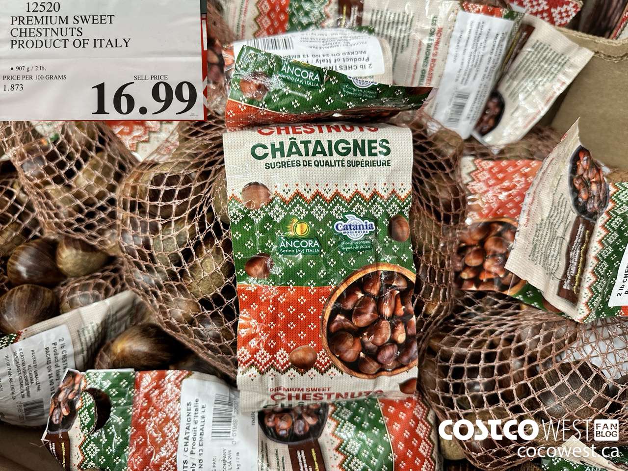 12520 PREMIUM SWEET CHESTNUT PRODUCT OF ITALY $16.99