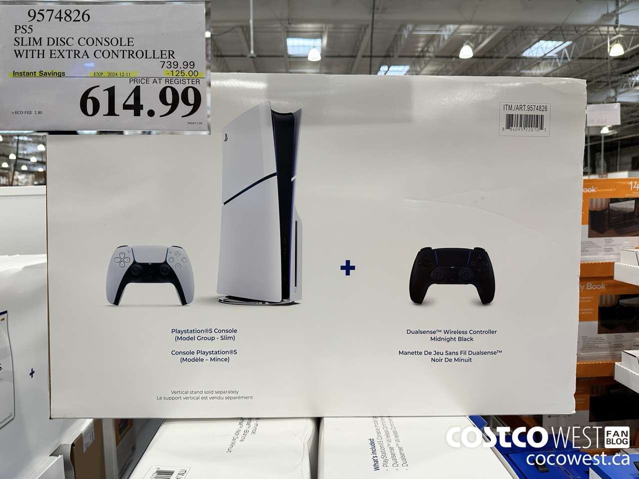 9574826 PS5 SLIM DISC CONSOLE WITH EXTRA CONTROLLER ($125.00 INSTANT SAVINGS EXPIRES ON 2024-12-11) $614.99