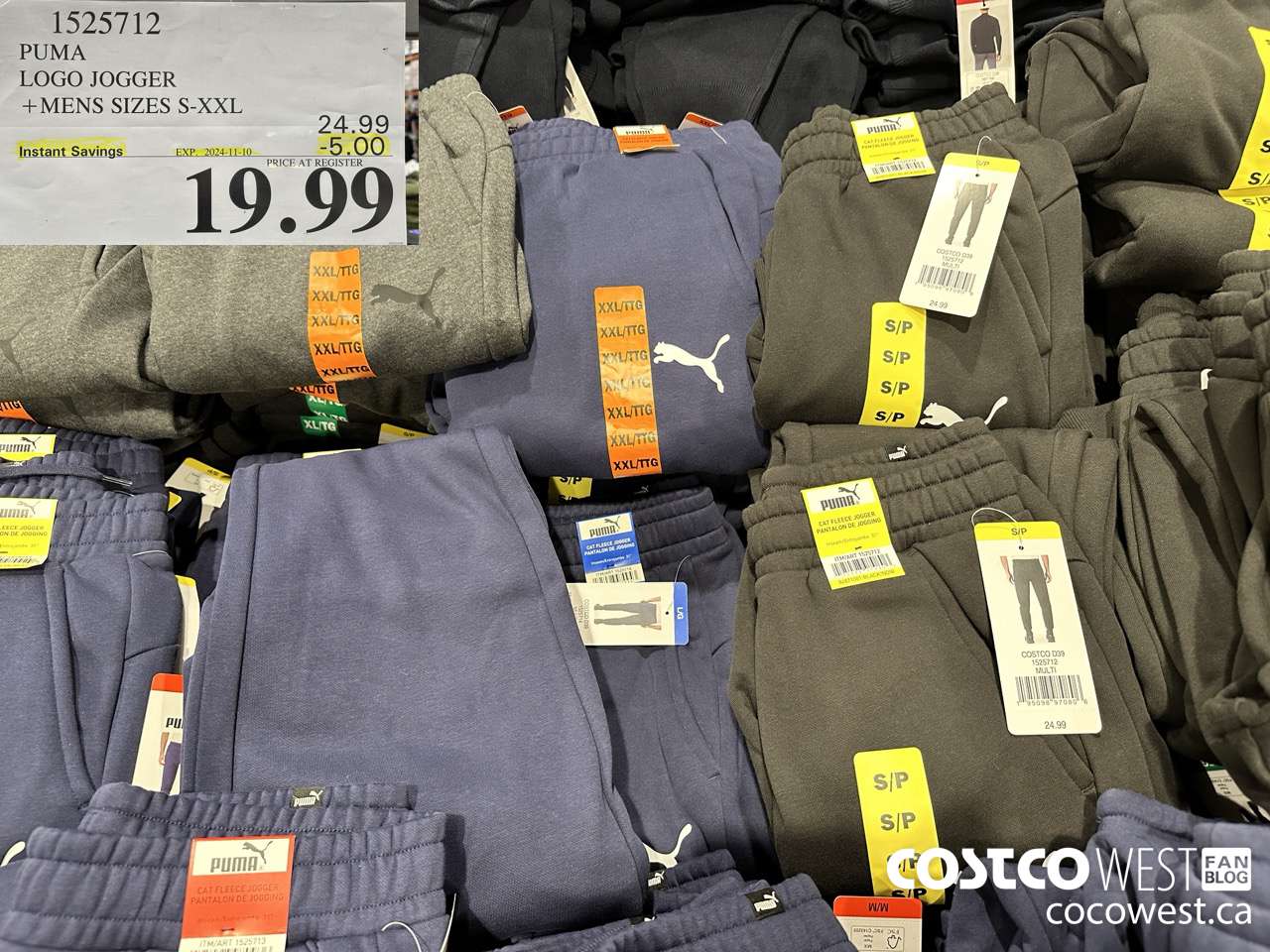 1525712 PUMA LOGO JOGGER MENS SIZES S-XXL ($5.00 INSTANT SAVINGS EXPIRES ON 2024-11-10) $19.99