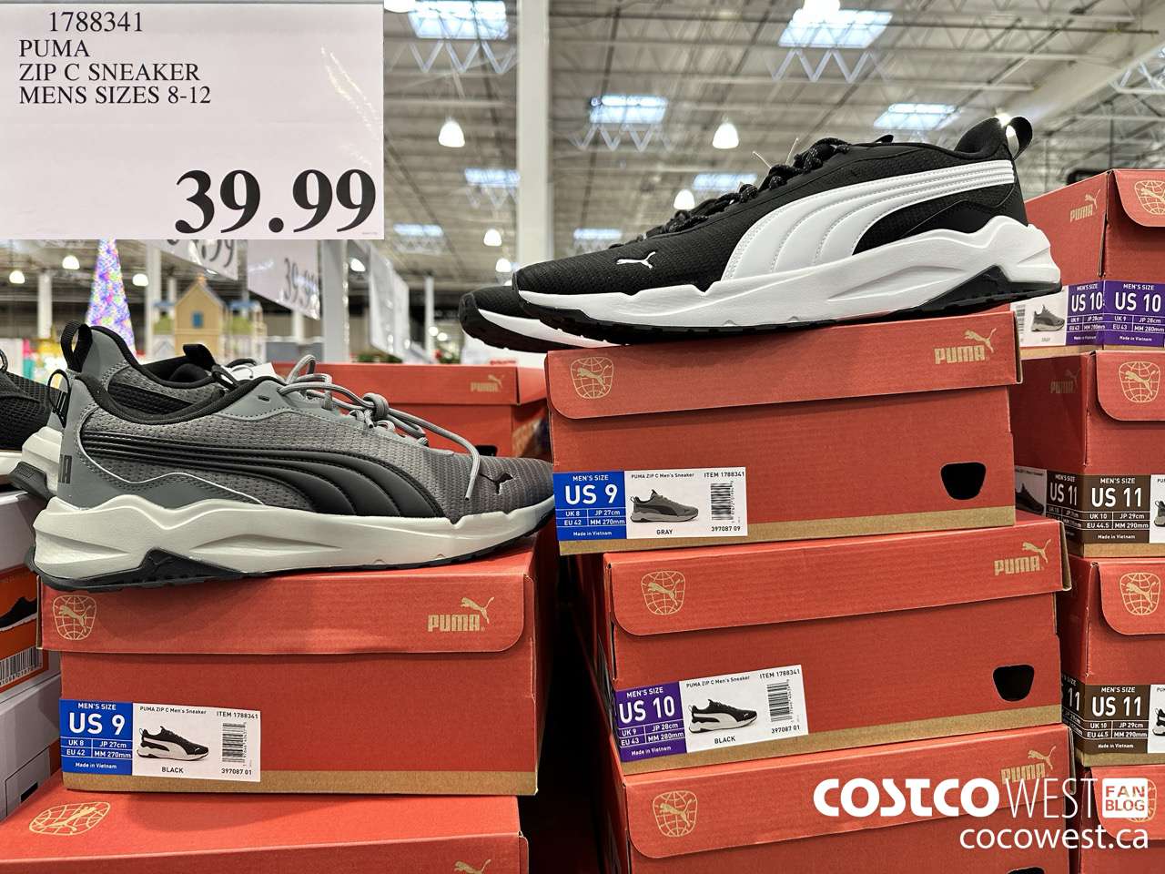 1788341 PUMA ZIP C SNEAKER MENS SIZES 8-12 $39.99