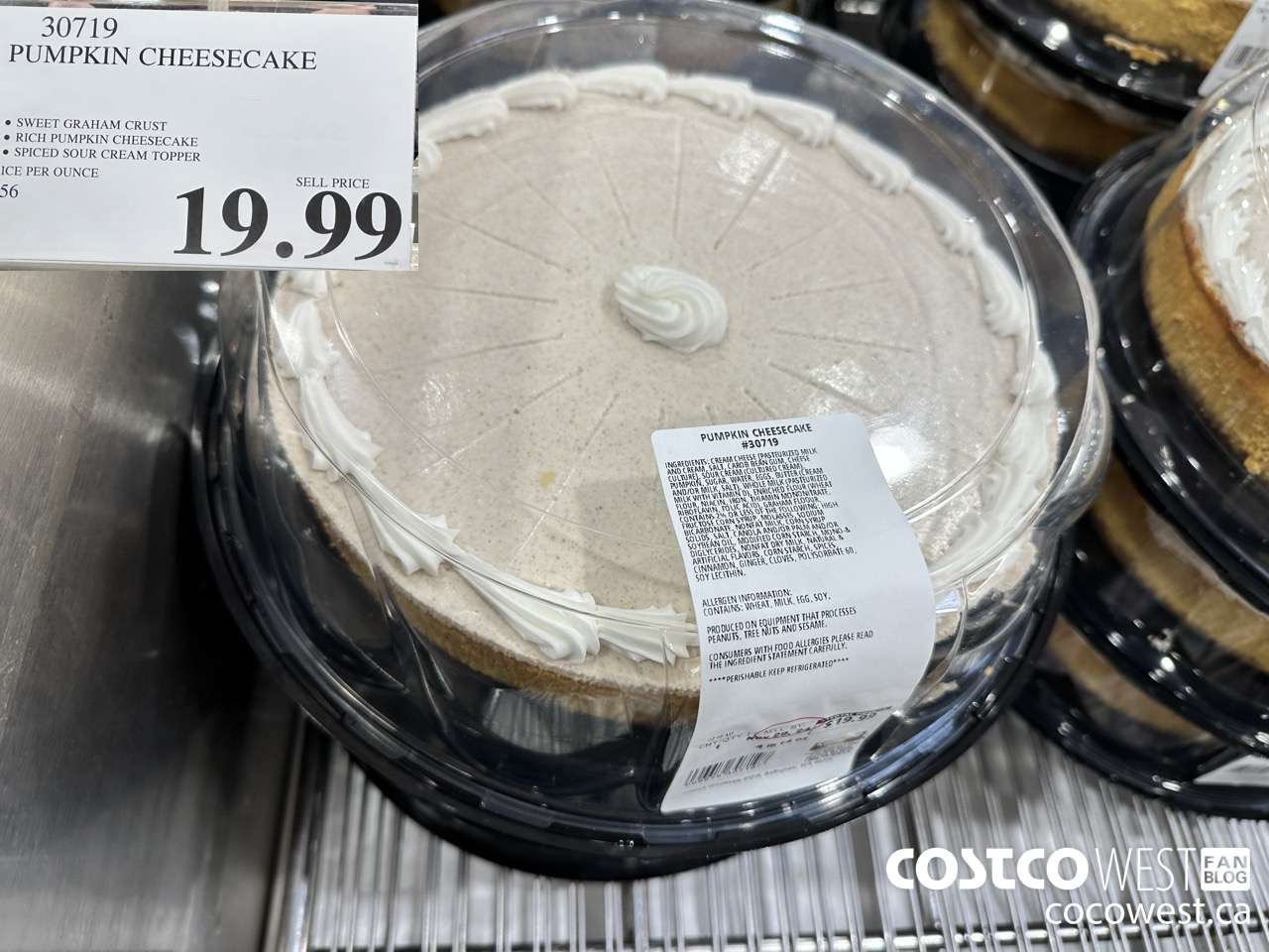30719 PUMPKIN CHEESECAKE $19.99