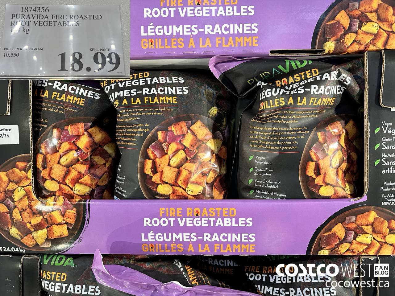 1874356 PURAVIDA FIRE ROASTED ROOT VEGETALES 1.8KG $18.99