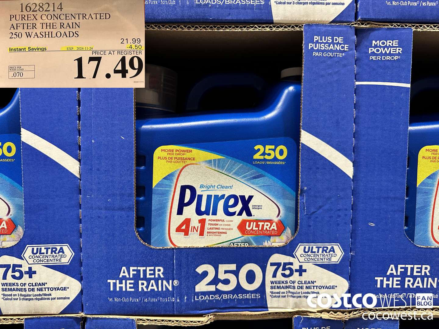 1628214 PUREX CONCENTRATED AFTER THE RAIN 250 WASHLOADS ($4.50 INSTANT SAVINGS EXPIRES ON 2024-11-24) $17.49